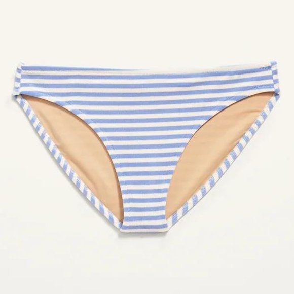 Old Navy Low-Rise Striped Terry Classic Bikini Swim Bottoms for Women New - Picture 4 of 8